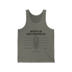 Anatomy of an Upside-down Pineapple Unisex Jersey Tank (Black Graphic) - Image 7