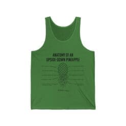 Anatomy of an Upside-down Pineapple Unisex Jersey Tank (Black Graphic) - Image 9